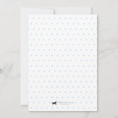 Baby shower Rocking Horse Invitation Bleu (Dos)