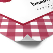 Baby shower rode appel welkom poster (Hoek)