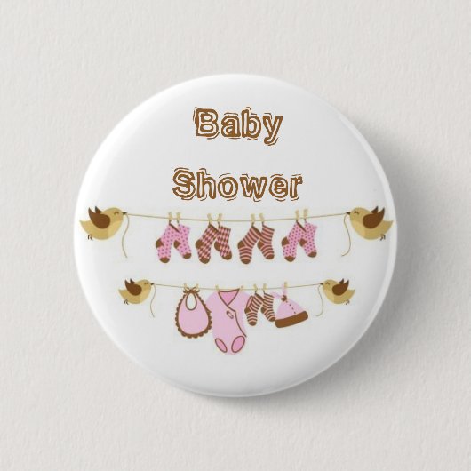 Baby Shower Ronde Button 5,7 Cm (Voorkant)
