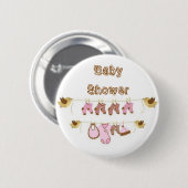 Baby Shower Ronde Button 5,7 Cm (Voorkant /achterkant)