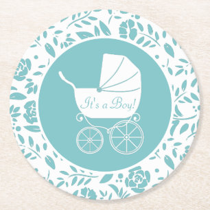 Baby shower Ronde Kartonnen Onderzetter