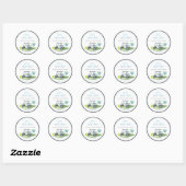 Baby shower ronde sticker (Vel)