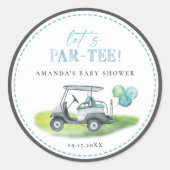 Baby shower ronde sticker (Voorkant)