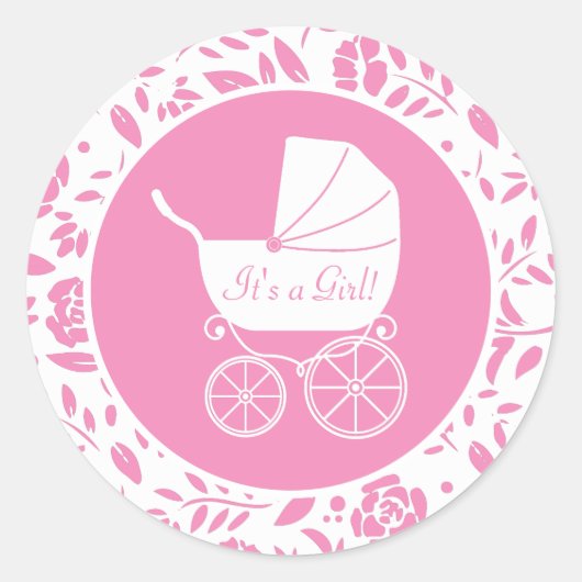  Baby shower Ronde Sticker (Voorkant)