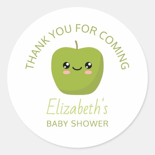 Baby shower ronde sticker (Voorkant)