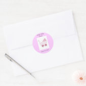 Baby shower ronde sticker (Envelop)