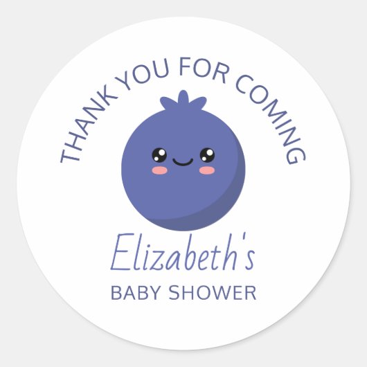 Baby shower ronde sticker (Voorkant)