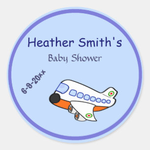 Baby shower ronde sticker