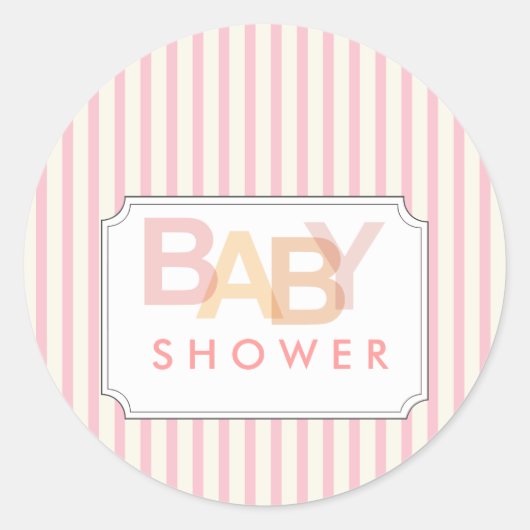 baby shower ronde sticker (Voorkant)