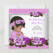 Baby shower Roos 3a Kaart (Voorkant)