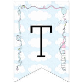 Baby shower Rose/Bleu/Château, Bannière Swallowtai (Deuxième drapeau)