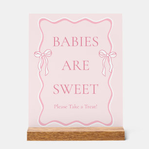 Baby shower rose Bow Bébés sont Sweet Favor