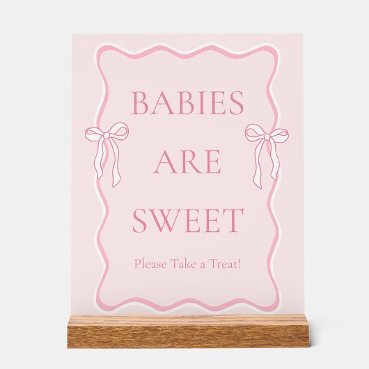 Baby shower rose Bow Bébés sont Sweet Favor