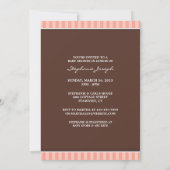 Baby shower rose Brown plat Invitation (Dos)