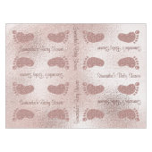 Baby shower rose chic, nappes de pieds pour bébé (Devant (Horizontal))