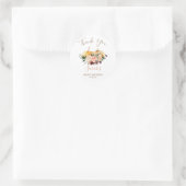 Baby shower rose Citrouille Favoriser Sticker (Sac)