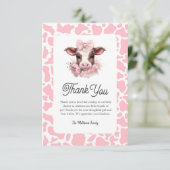 Baby shower rose de la vache Sainte Carte de remer (Debout devant)
