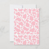 Baby shower rose de la vache Sainte Carte de remer (Dos)