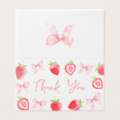 Baby shower rose doux Merci pliable (Outside Unfolded)