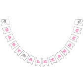 Baby shower rose éléphant drapeaux de bannière de  (Tout)