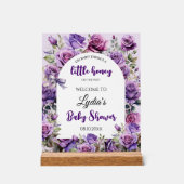 Baby shower Rose Little Honey Purple Bienvenue (Recto)
