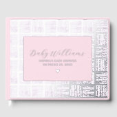 Baby shower rose Livre d'invité Real Foil Guestboo (Recto)