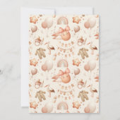Baby shower Rose mignon - Rainbow Invitation (Dos)
