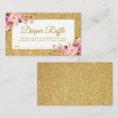 Baby shower rose or Refroidisseur Carte Billet GG (Devant / Derrière)