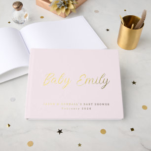Baby Shower Rose Pâle Personnalisé