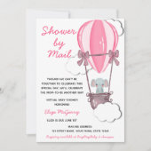 Baby shower rose par invitation par courrier (Devant)