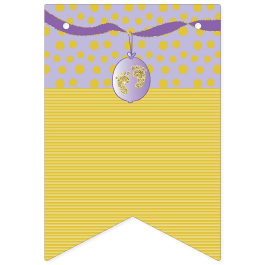 Baby shower rose "pieds de bébé", bannière Swallow (Deuxième drapeau)