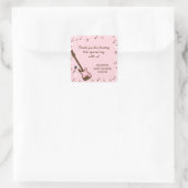 Baby shower Rose Rock Star faveur autocollant (Sac)