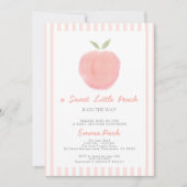 Baby shower rose sucré Petit Pêche Invitation (Devant)