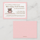 Baby shower rose Teddy Livre Insérer carte de dema (Devant / Derrière)