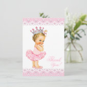 Baby shower rose Tutu Princesse Merci (Debout devant)
