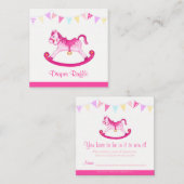 Baby shower-rotaarten voor paardenracewagens informatiekaartje (Voorkant / Achterkant)