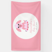 Baby shower Roze Aangepaste upgrade — Welkom Spandoek (Verticaal)