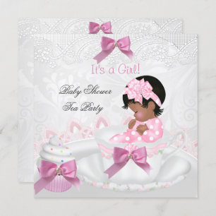 Baby shower roze Baby Kaart