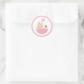 {baby shower} roze baby showers sticker (Tas)