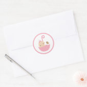 {baby shower} roze baby showers sticker (Envelop)