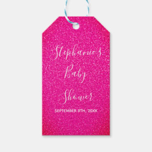 baby shower Roze Glitter Aangepaste naam Cute 2021 Cadeaulabel