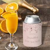 Baby Shower roze gouden glanzende sterren Blikjeskoeler