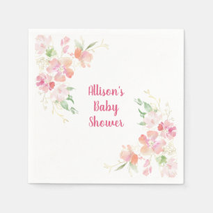 Baby Shower Roze koraal goud Servet