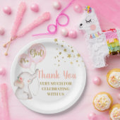 Baby shower Roze olifant Bord (Feest)