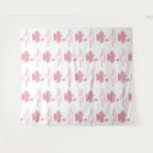 Baby Shower Roze Olifant | Step en Herhaal Wandkleed (Voorkant (horizontaal))