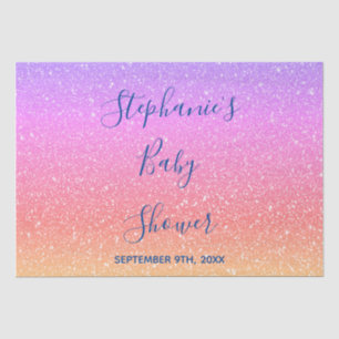 Baby shower Roze Paarse Glitter Custom Cute 2021 Tissuepapier