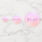 Baby shower Roze paarse roos goudbaars Confetti (Achterkanten)