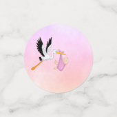 Baby shower Roze paarse roos goudbaars Confetti (Kleine voorkant)