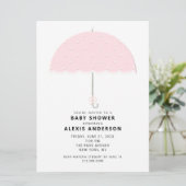 Baby shower Roze poladot Kaart (Staand voorkant)