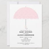 Baby shower Roze poladot Kaart (Voorkant)